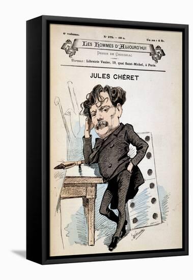 Portrait of Jules Chéret, French Painter and Poster Artist (1836-1932). in Today's Men. Drawing by-Alfred Choubrac-Framed Premier Image Canvas