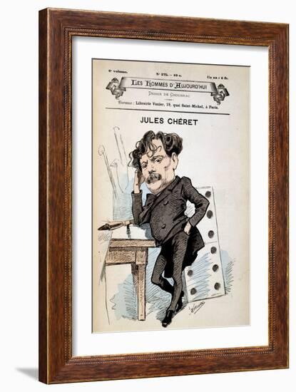 Portrait of Jules Chéret, French Painter and Poster Artist (1836-1932). in Today's Men. Drawing by-Alfred Choubrac-Framed Giclee Print