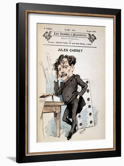 Portrait of Jules Chéret, French Painter and Poster Artist (1836-1932). in Today's Men. Drawing by-Alfred Choubrac-Framed Giclee Print