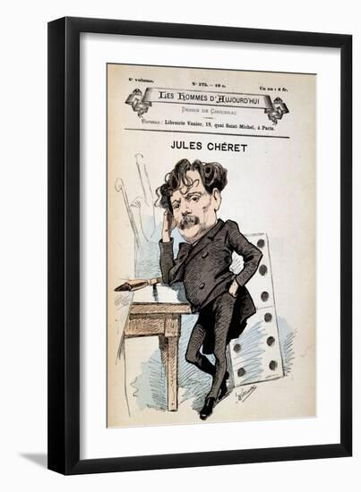 Portrait of Jules Chéret, French Painter and Poster Artist (1836-1932). in Today's Men. Drawing by-Alfred Choubrac-Framed Giclee Print