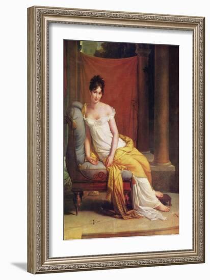 Portrait of Julie Récamier, 1802-Francois Pascal Simon Gerard-Framed Giclee Print