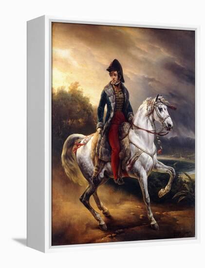 Portrait of Justo Machado Y Salcedo, Spanish Consul in Paris on Horseback, 1821-Horace Vernet-Framed Premier Image Canvas