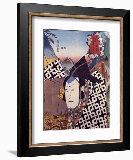 Portrait of Kabuki Theater Actor, Ukiyo-E-Utagawa Toyokuni-Framed Giclee Print