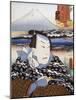 Portrait of Kabuki Theatre Actor in Front of Mount Fuji-null-Mounted Giclee Print