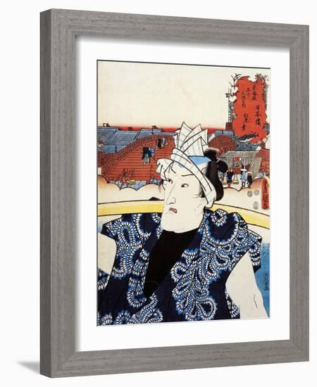 Portrait of Kabuki Theatre Actor-null-Framed Giclee Print