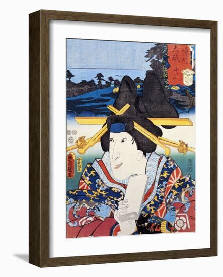 Portrait of Kabuki Theatre Actress-null-Framed Giclee Print