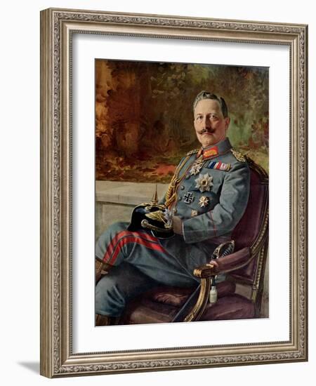 Portrait of Kaiser Wilhelm II-null-Framed Giclee Print