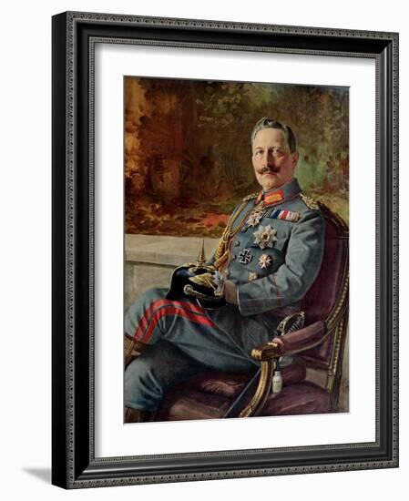 Portrait of Kaiser Wilhelm II-null-Framed Giclee Print