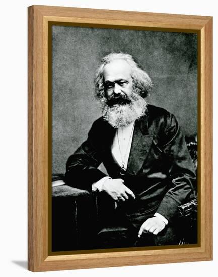 Portrait of Karl Marx-null-Framed Premier Image Canvas