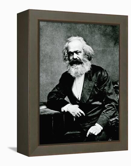 Portrait of Karl Marx-null-Framed Premier Image Canvas