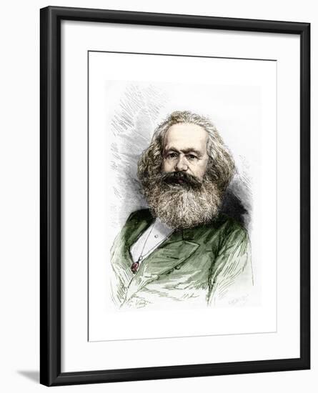 Portrait of Karl Marx-Stefano Bianchetti-Framed Giclee Print