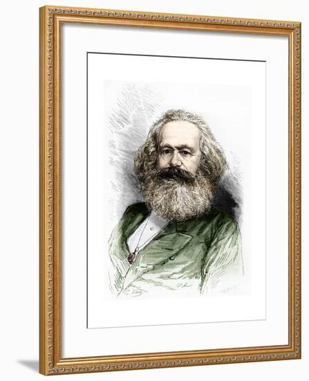 Portrait of Karl Marx-Stefano Bianchetti-Framed Giclee Print