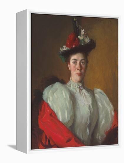 Portrait of Katherine Cavenaugh, 1897 (Oil on Canvas)-Frank Weston Benson-Framed Premier Image Canvas