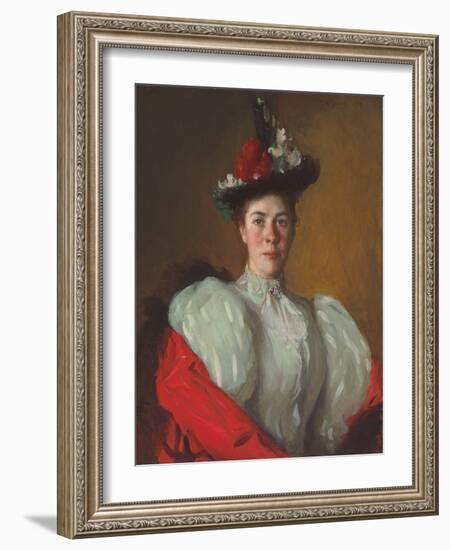 Portrait of Katherine Cavenaugh, 1897 (Oil on Canvas)-Frank Weston Benson-Framed Giclee Print