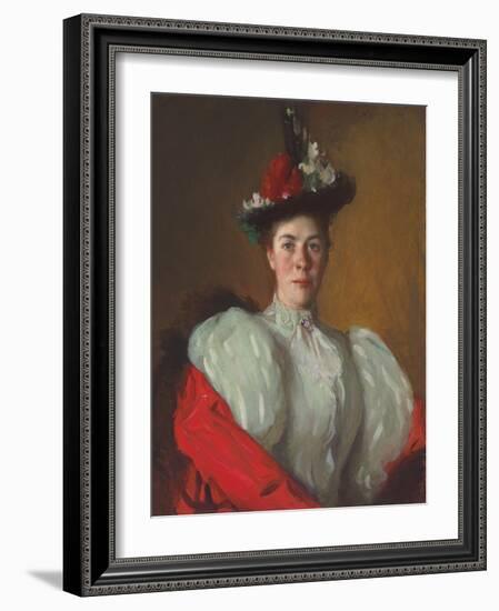 Portrait of Katherine Cavenaugh, 1897 (Oil on Canvas)-Frank Weston Benson-Framed Giclee Print