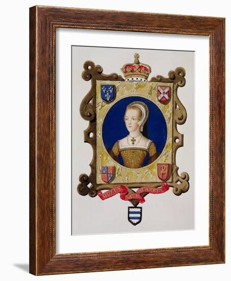 Portrait of Katherine Parr 6th Queen of Henry VIII as a Young Woman-Sarah Countess Of Essex-Framed Giclee Print