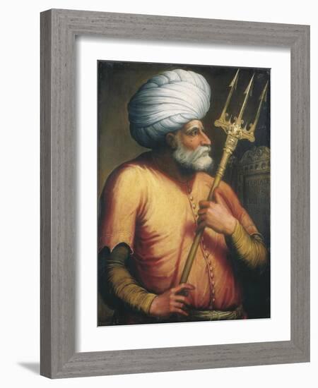 Portrait of Khair Ed-Din, C.1550-Italian School-Framed Giclee Print