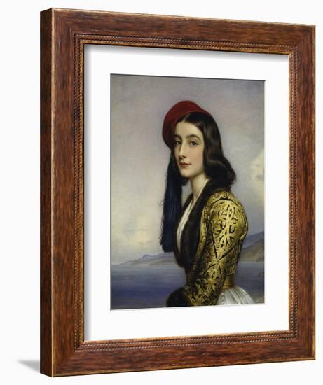 Portrait of Khatarina Botzaris, 1841-Joseph Karl Stieler-Framed Giclee Print