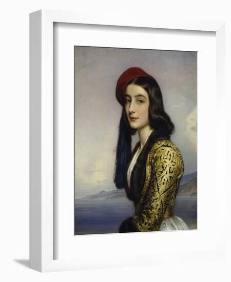 Portrait of Khatarina Botzaris, 1841-Joseph Karl Stieler-Framed Giclee Print