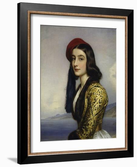 Portrait of Khatarina Botzaris, 1841-Joseph Karl Stieler-Framed Giclee Print