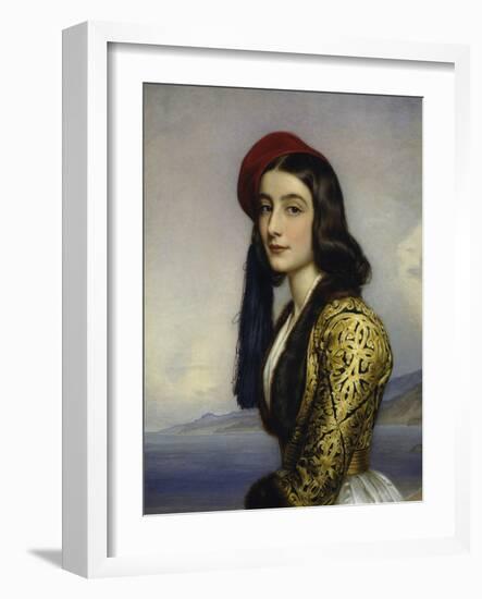 Portrait of Khatarina Botzaris, 1841-Joseph Karl Stieler-Framed Giclee Print