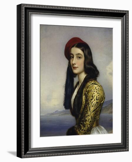 Portrait of Khatarina Botzaris, 1841-Joseph Karl Stieler-Framed Giclee Print