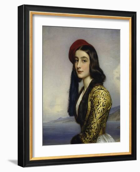 Portrait of Khatarina Botzaris, 1841-Joseph Karl Stieler-Framed Giclee Print