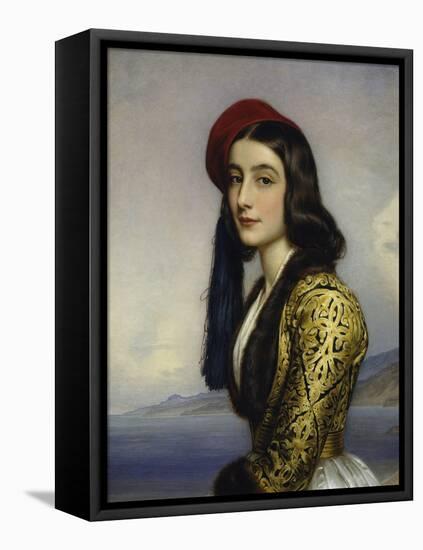 Portrait of Khatarina Botzaris, 1841-Joseph Karl Stieler-Framed Premier Image Canvas
