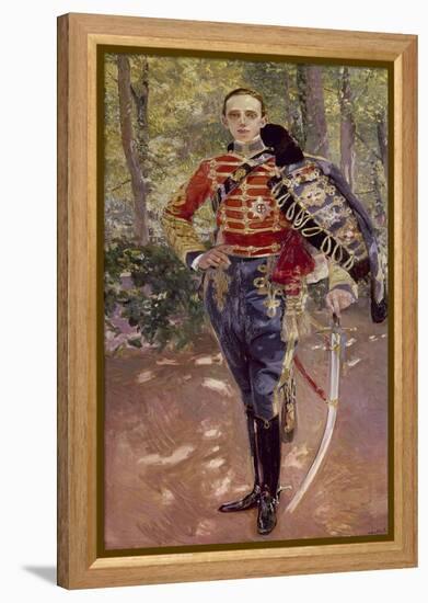 Portrait of King Alfonso Xiii Wearing the Uniform of the Hussars, 1907-Joaquín Sorolla y Bastida-Framed Premier Image Canvas