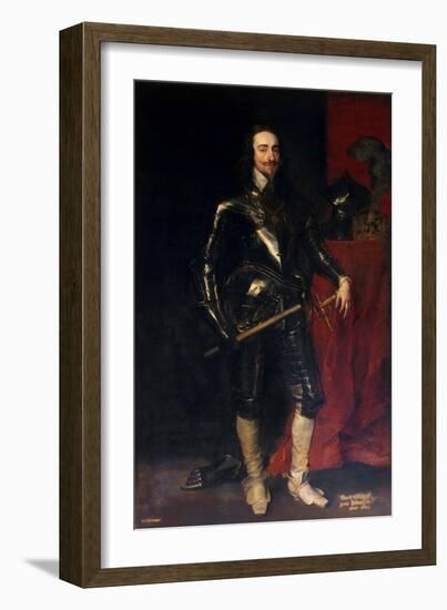 Portrait of King Charles I of England, Scotland and Ireland (1600-164), 1638-Sir Anthony Van Dyck-Framed Giclee Print