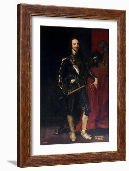 Portrait of King Charles I of England, Scotland and Ireland (1600-164), 1638-Sir Anthony Van Dyck-Framed Giclee Print