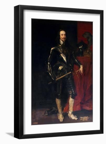 Portrait of King Charles I of England, Scotland and Ireland (1600-164), 1638-Sir Anthony Van Dyck-Framed Giclee Print