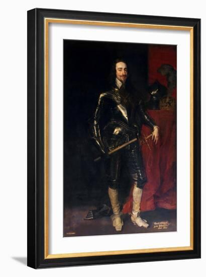 Portrait of King Charles I of England, Scotland and Ireland (1600-164), 1638-Sir Anthony Van Dyck-Framed Giclee Print