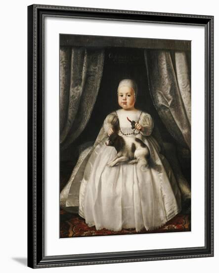 Portrait of King Charles II as a Child, French School, circa 1630-null-Framed Giclee Print