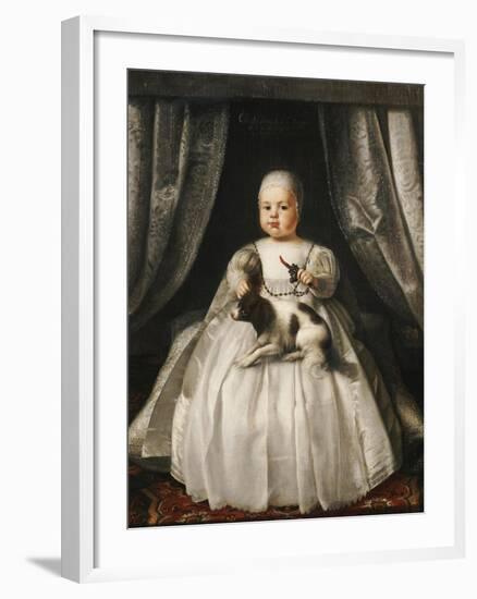 Portrait of King Charles II as a Child, French School, circa 1630-null-Framed Giclee Print