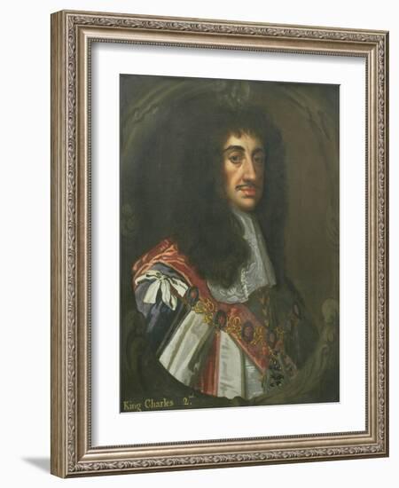 Portrait of King Charles Ii-Sir Peter Lely-Framed Giclee Print