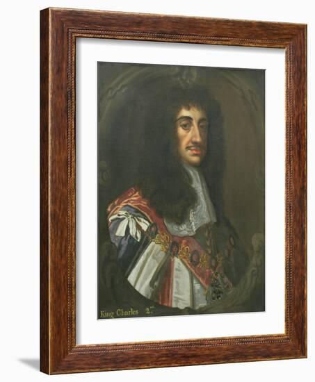 Portrait of King Charles Ii-Sir Peter Lely-Framed Giclee Print