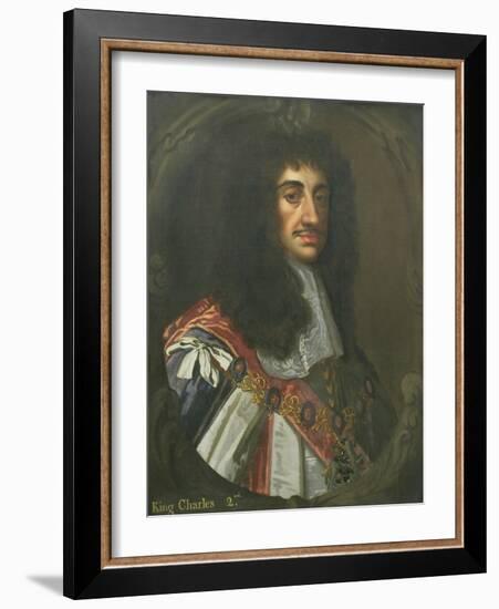 Portrait of King Charles Ii-Sir Peter Lely-Framed Giclee Print