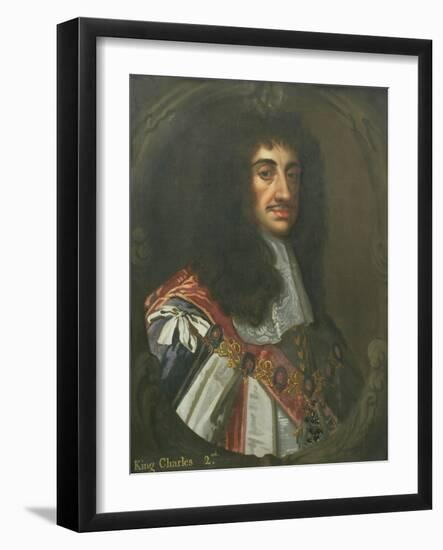 Portrait of King Charles Ii-Sir Peter Lely-Framed Giclee Print