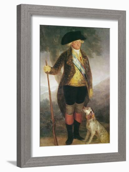 Portrait of King Charles IV of Spain Hunting (Oil on Canvas)-Francisco Jose de Goya y Lucientes-Framed Giclee Print