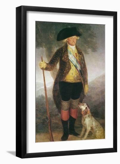 Portrait of King Charles IV of Spain Hunting (Oil on Canvas)-Francisco Jose de Goya y Lucientes-Framed Giclee Print