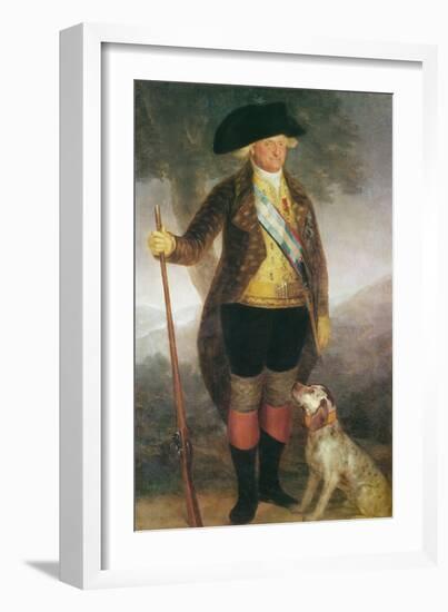 Portrait of King Charles IV of Spain Hunting (Oil on Canvas)-Francisco Jose de Goya y Lucientes-Framed Giclee Print