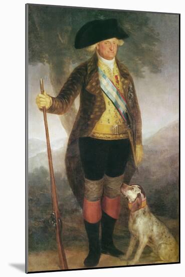 Portrait of King Charles IV of Spain Hunting (Oil on Canvas)-Francisco Jose de Goya y Lucientes-Mounted Giclee Print