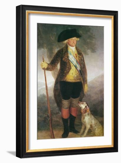 Portrait of King Charles IV of Spain Hunting (Oil on Canvas)-Francisco Jose de Goya y Lucientes-Framed Giclee Print