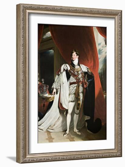 Portrait of King George IV, 1820-30-Thomas Lawrence-Framed Giclee Print