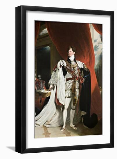 Portrait of King George IV, 1820-30-Thomas Lawrence-Framed Giclee Print