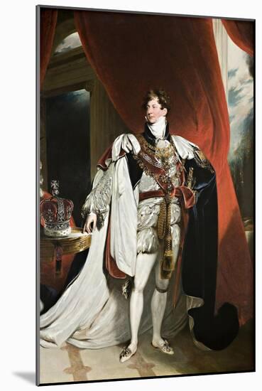 Portrait of King George IV, 1820-30-Thomas Lawrence-Mounted Giclee Print