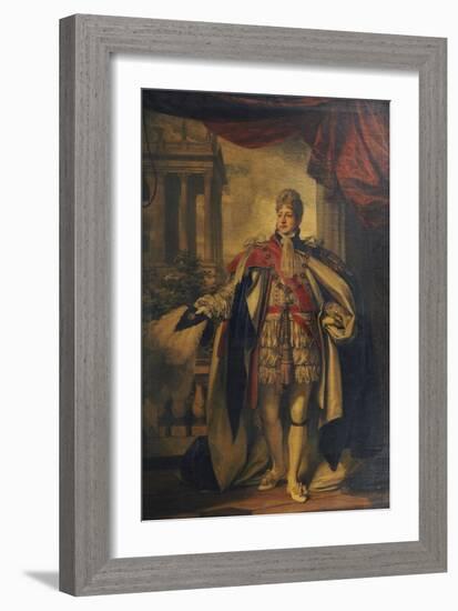 Portrait of King George Iv as Prince of Wales, Standing Full Length in Garter Robes-Thomas Phillips-Framed Giclee Print