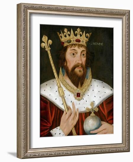 Portrait of King Henry I of England (Henri I Beauclerc) (1068-1135), Anonymous. Oil on Wood, 57X47.-Anonymous Anonymous-Framed Giclee Print