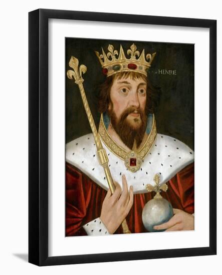 Portrait of King Henry I of England (Henri I Beauclerc) (1068-1135), Anonymous. Oil on Wood, 57X47.-Anonymous Anonymous-Framed Giclee Print